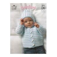 King Cole Baby Jacket, Sweater & Body Warmer Comfort Knitting Pattern 3013 DK