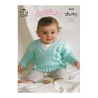 King Cole Baby Jacket, Sweater & Hat Comfort Knitting Pattern 3043 Chunky