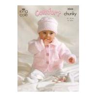 King Cole Baby Jacket, Sweater, Cardigan & Hat Comfort Knitting Pattern 3044 Chunky