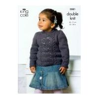 king cole girls cardigan sweater merino knitting pattern 3081 dk