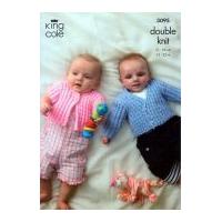 King Cole Baby Coat, Cardigan & Jacket Big Value Knitting Pattern 3095 DK