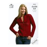 King Cole Ladies Jacket & Top Bamboo Cotton Crochet Pattern 3131 DK