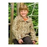 King Cole Childrens Tank Top & Cardigan Magnum Knitting Pattern 3176 Chunky