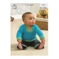 king cole baby sweaters cardigan hat comfort knitting pattern 3193 dk
