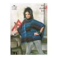 king cole ladies jacket cape riot knitting pattern 3215 dk