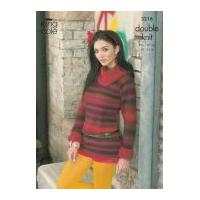King Cole Ladies Sweater, Top, Snood & Warmers Riot Knitting Pattern 3216 DK