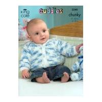 King Cole Baby Sweater & Cardigans Cuddles Knitting Pattern 3240 Chunky