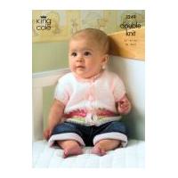 King Cole Baby Cardigan & Sweater Comfort Knitting Pattern 3249 DK