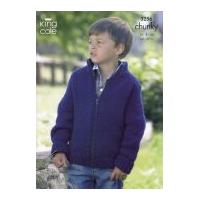 King Cole Childrens Cardigan & Jacket Big Value Knitting Pattern 3256 Chunky