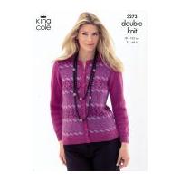 King Cole Ladies & Mens Cardigan & Slipover Merino Knitting Pattern 3273 DK