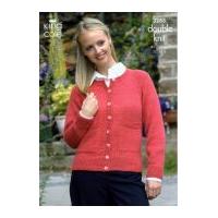 King Cole Ladies Cardigans Baby Alpaca Knitting Pattern 3283 DK