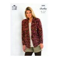 King Cole Ladies & Mens Sweater & Jacket Magnum Knitting Pattern 3295 Chunky