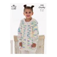 King Cole Childrens Cardigan & Sweater Comfort Knitting Pattern 3308 Chunky