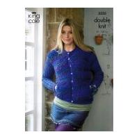 king cole ladies jacket gilet knitting pattern 3335 dk