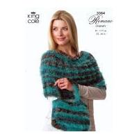 king cole ladies top cowl bag romano knitting pattern 3384 chunky