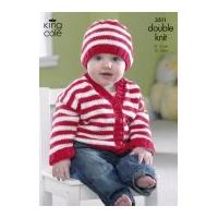 King Cole Baby Cardigans & Hat Cottonsoft Knitting Pattern 3511 DK
