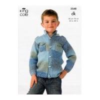 King Cole Boys Jacket & Sweater Melody Knitting Pattern 3548 DK