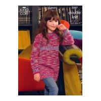 King Cole Girls Cardigan & Tunic Shades Knitting Pattern 3567 DK