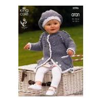 king cole baby dress cardigan beret big value knitting pattern 3596 ar ...