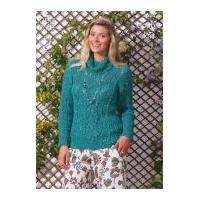 King Cole Ladies Cardigan & Sweater Galaxy Knitting Pattern 3634 DK