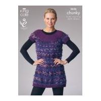 king cole ladies jacket tunic romano knitting pattern 3636 chunky