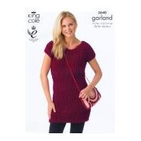 King Cole Ladies Tunic & Sweater Garland Knitting Pattern 3640 Super Chunky