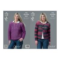 king cole ladies cardigan sweater riot crochet pattern 3655 dk