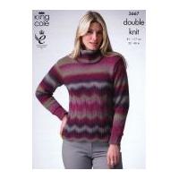 King Cole Ladies Cardigan & Sweater Riot Knitting Pattern 3667 DK