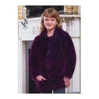 King Cole Girls Jacket & Coat Moments Knitting Pattern 3690 DK