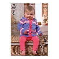 King Cole Baby Jacket, Sweater & Cardigan Comfort Knitting Pattern 3725 Aran
