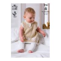 King Cole Baby Dress & Cardigan Comfort Knitting Pattern 3736 DK
