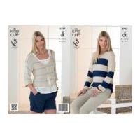 King Cole Ladies Cardigan & Sweater Cottonsoft Knitting Pattern 3737 DK