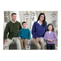 king cole family cardigan sweater merino knitting pattern 3756 dk