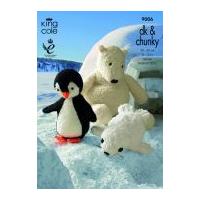 king cole penguin polar bear seal toys cuddles knitting pattern 9006 d ...