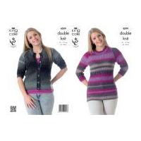 King Cole Ladies Cardigan & Tunic Country Tweed Knitting Pattern 4099 DK