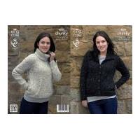 King Cole Ladies Jacket & Sweater Knitting Pattern 4037 Chunky