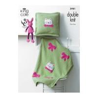 king cole home picture blanket cushion comfort knitting pattern 3981 d ...