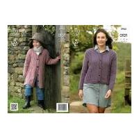 king cole ladies girls cable cardigans fashion knitting pattern 3965 a ...