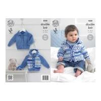 King Cole Baby Cardigans Cherish Knitting Pattern 4200 DK