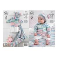 King Cole Baby Cardigans, Blanket & Beret Cherish Knitting Pattern 4202 DK