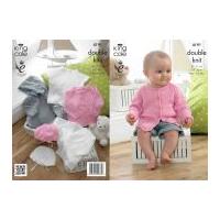 King Cole Baby Cardigans, Sweaters & Hats Giza Knitting Pattern 4191 DK