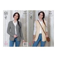 king cole ladies waistcoat cardigan big value knitting pattern 4432 ar ...