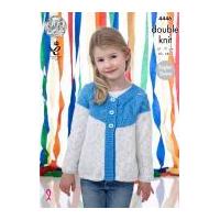 King Cole Girls Sweater & Cardigan Smarty Baby Knitting Pattern 4446 DK