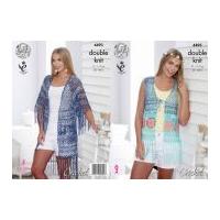 king cole ladies waistcoat kimono cardigan vogue crochet pattern 4493  ...