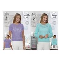 king cole ladies raglan sweater top cottonsoft knitting pattern 4518 d ...