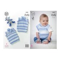 king cole baby slipovers big value baby soft knitting pattern 4583 chu ...