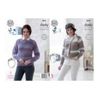 King Cole Ladies Cardigan & Sweater Cotswold Knitting Pattern 4633 Chunky