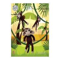 King Cole Monkey Chimps Cuddly Toys Pricewise Crochet Pattern 9047 DK