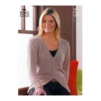 King Cole Ladies Sweaters Smooth Knitting Pattern 2856 DK