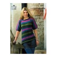 king cole ladies sweaters riot knitting pattern 3314 dk